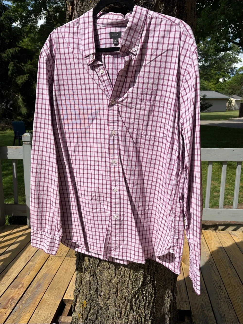 J. Crew Plaid Button-Down Shirt Mens XL